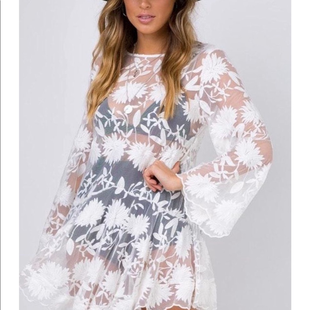 Princess Polly Indigo Skies Lace Mini Dress